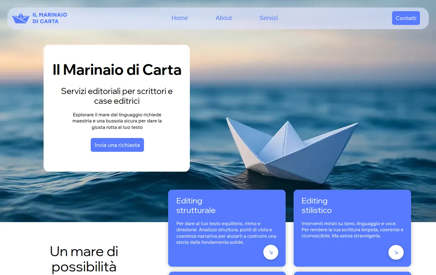 Sito di Il Marinaio di Carta su desktop