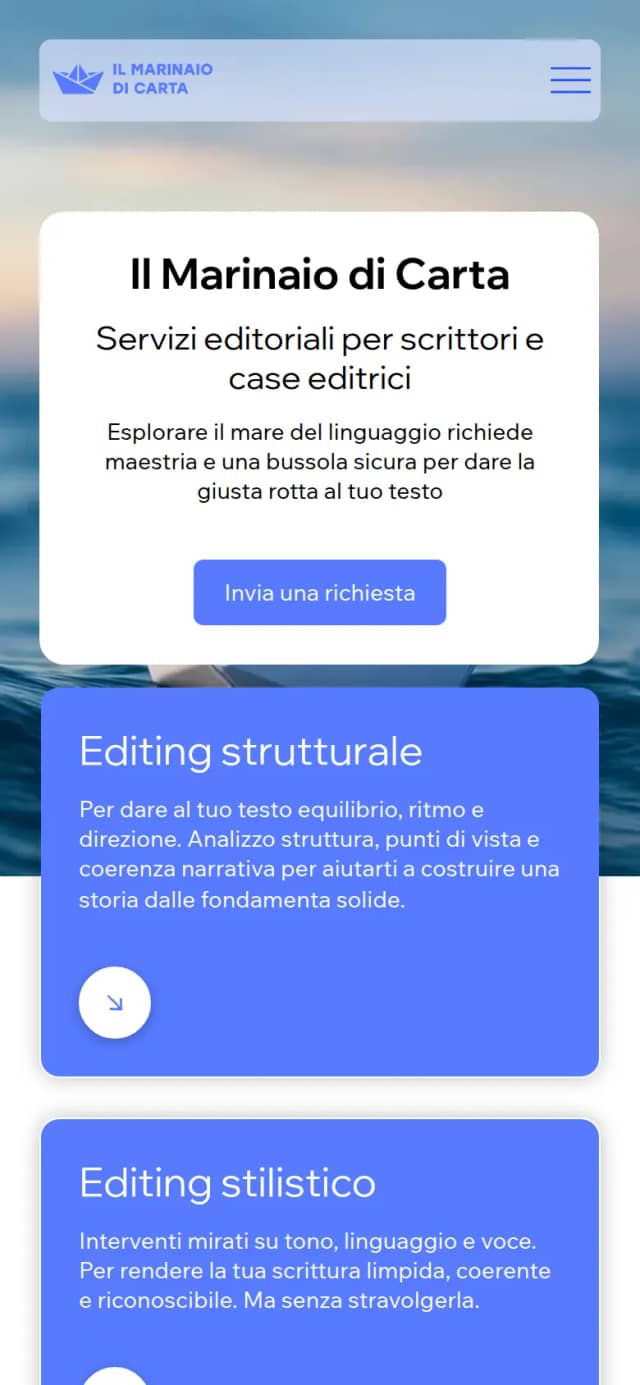 Sito di Il Marinaio di Carta su smartphone