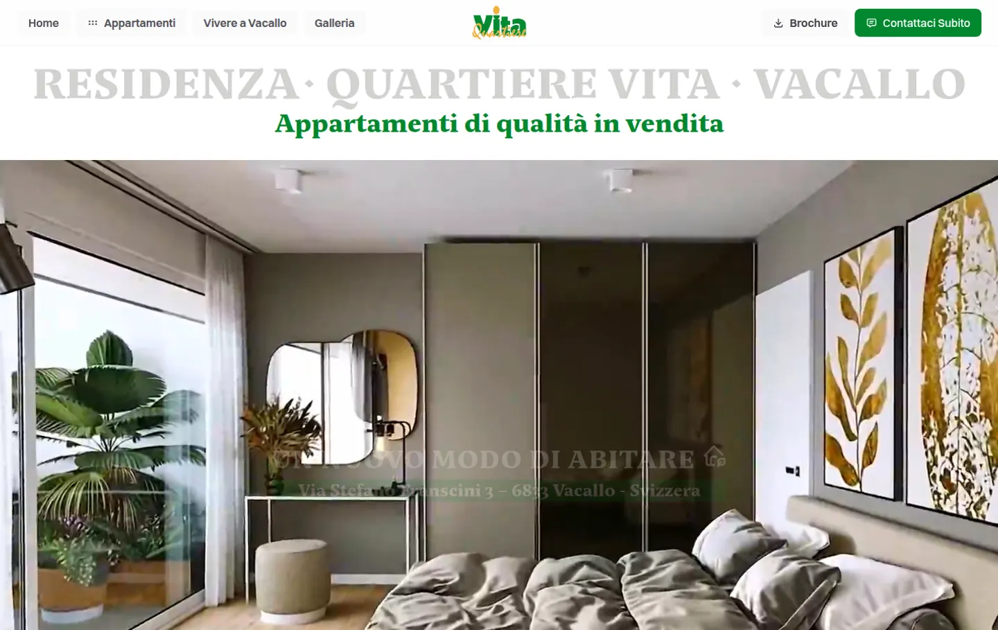 Sito di Quartiere Vita su desktop