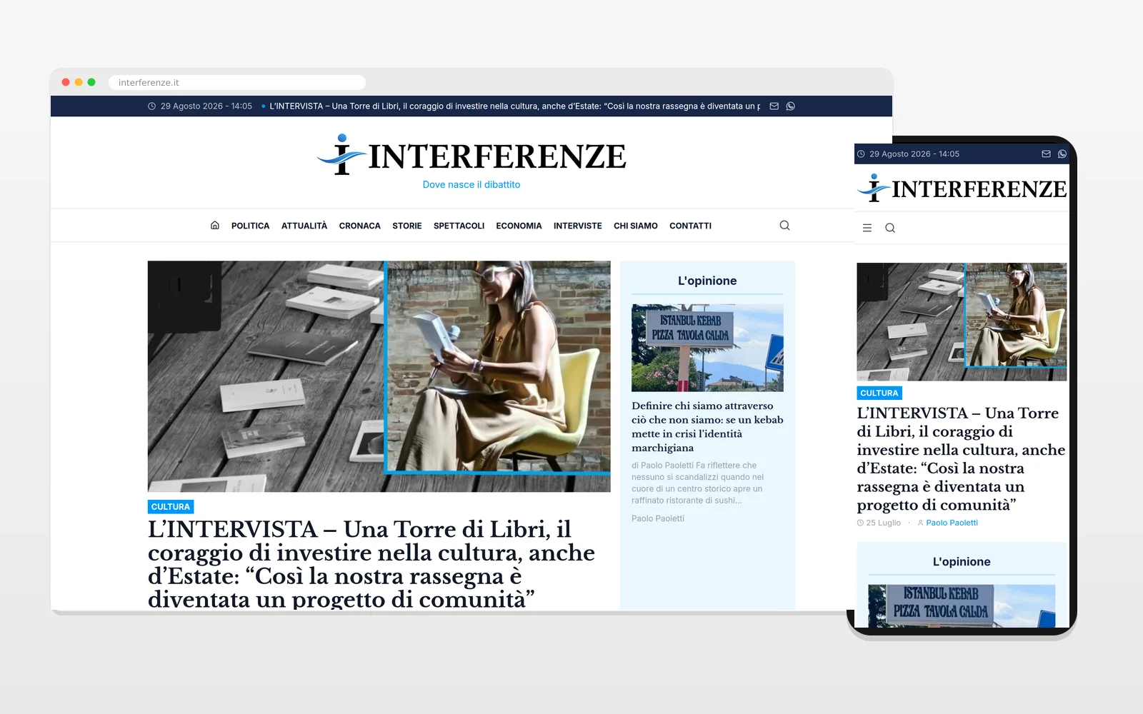 Home del sito Interferenze su desktop e su smartphone
