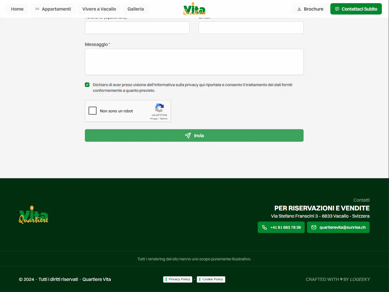 Anteprima sito web 35 Screenshot sito web creato da Logeeky 35